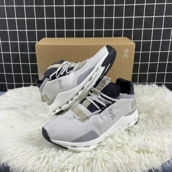 New ON Running Cloud Cloudnova White Sand Womens Casual Fashion Sneake - Picture 3 of 7